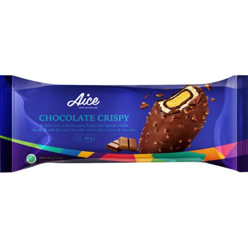 Aice Chocolate Crispy 60gr Es Krim Coklat