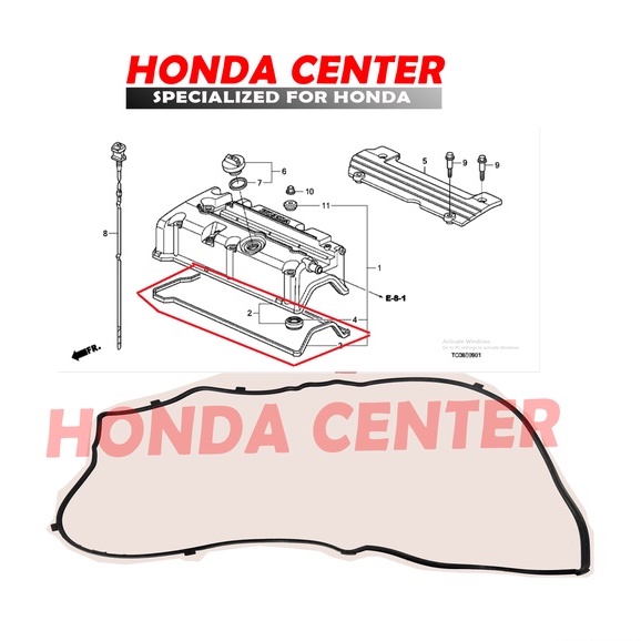 Packing paking perpak karet tutup cover klep cylinder head accord 2008 2009 2010 2011 2012 crv gen4 2012 2013 2014 2015 2016 2017 2400cc odyssey rb2 rb3 2009 2010 2011 2012 2013