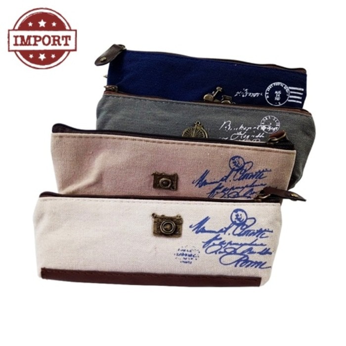 

Unik Dompet Tempat Pensil Lucu Kotak Kanvas Alat Tulis Stationery Import Diskon