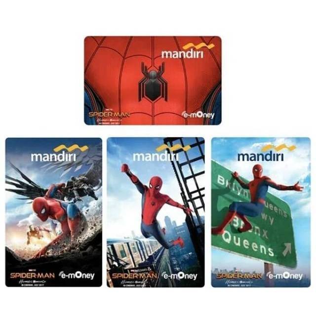 Mandiri eMoney SPIDERMAN ORI /Like eTOLL Tapcash Flazz or Brizzi