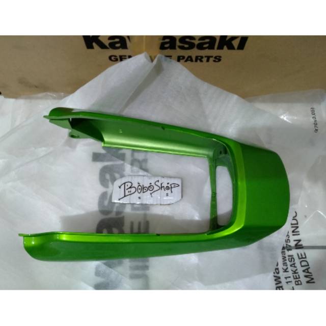 Cover body belakang Ninja R SS hijau metalik original