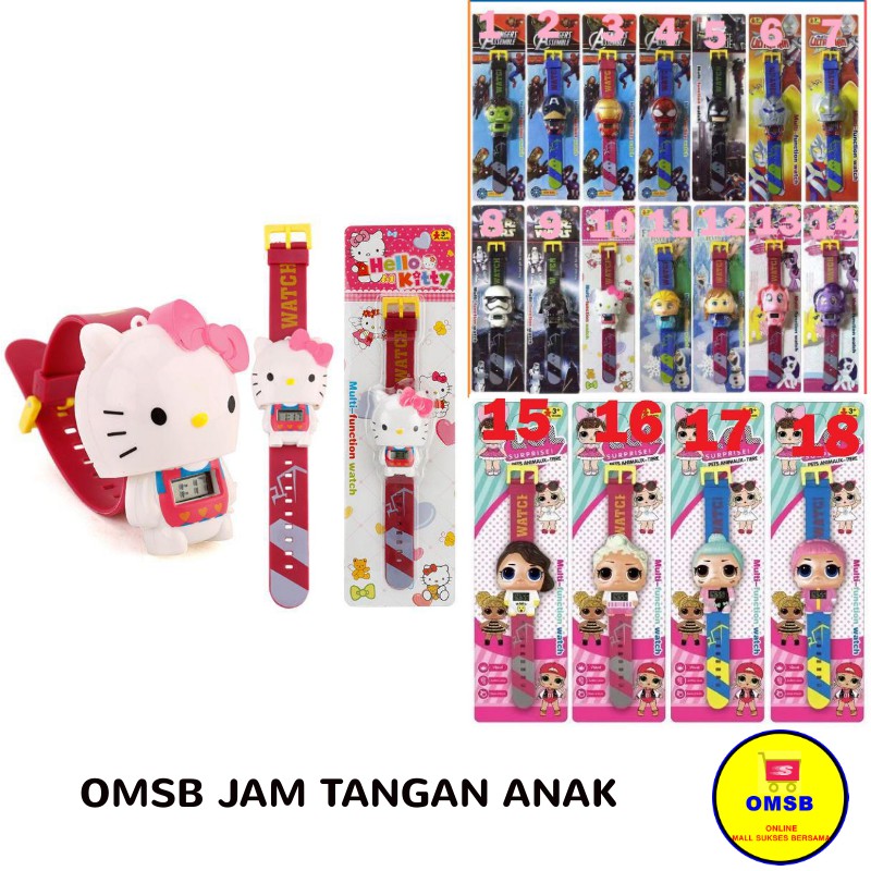 OMSB JAM TANGAN ANAK BERKARAKTER / JAM TANGAN MAINAN / JAM TANGAN CARTOON / JAM TANGAN IMPORT BATAM