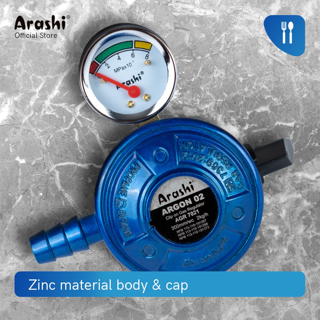 Arashi ARGON 02 Regulator Kompor Gas Anti Bocor SNI