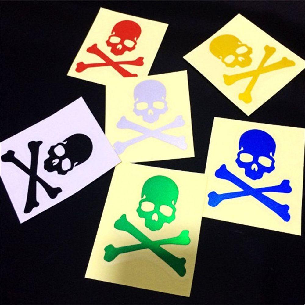 Lanfy Stiker Sepeda Motor Sepeda Part Bersepeda Sticker Skeleton Decals MTB Bike Skull Sticker