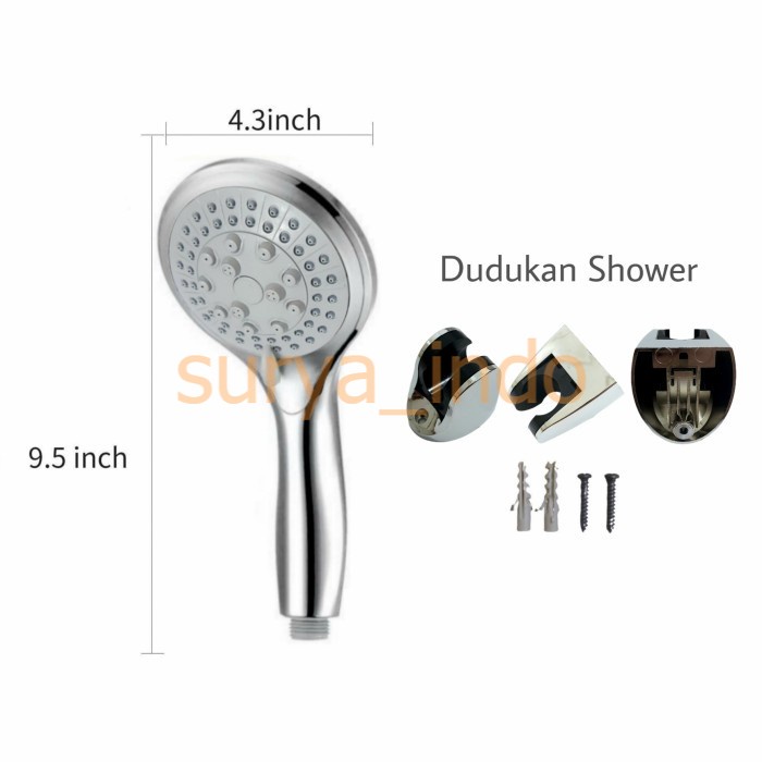 SHOWER MANDI SET 6 MODE 150 CM SHOWER TANGAN HAND SHOWER PAKET SUS304