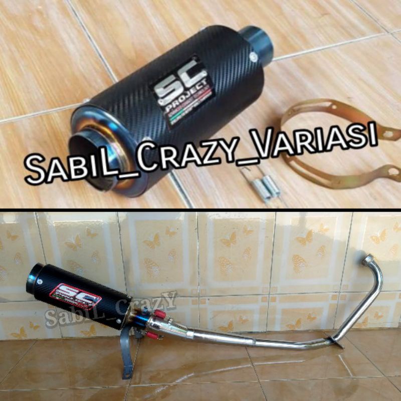 Knalpot Racing SC PROJECT karbon Satria Fu Jupiter MX new Jupiter MX old Jupiter MX king Jupiter MX 