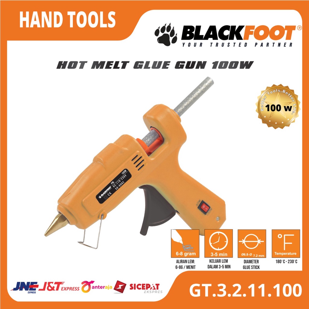 

BLACKFOOT - Pistol Alat Lem Tembak 110 - 230 Derajat Hot Melt Glue Gun Desain Ergonomis