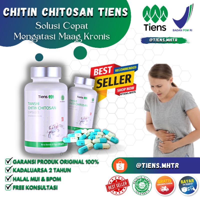 Herbal China Asam Lambung Chitin Chitosan Tiens