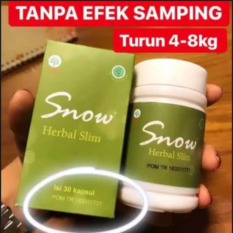 NEW  Snow Herbal Slim Asli 100% Original Pelangsing Badan - Snow Herbal Herbal Alami