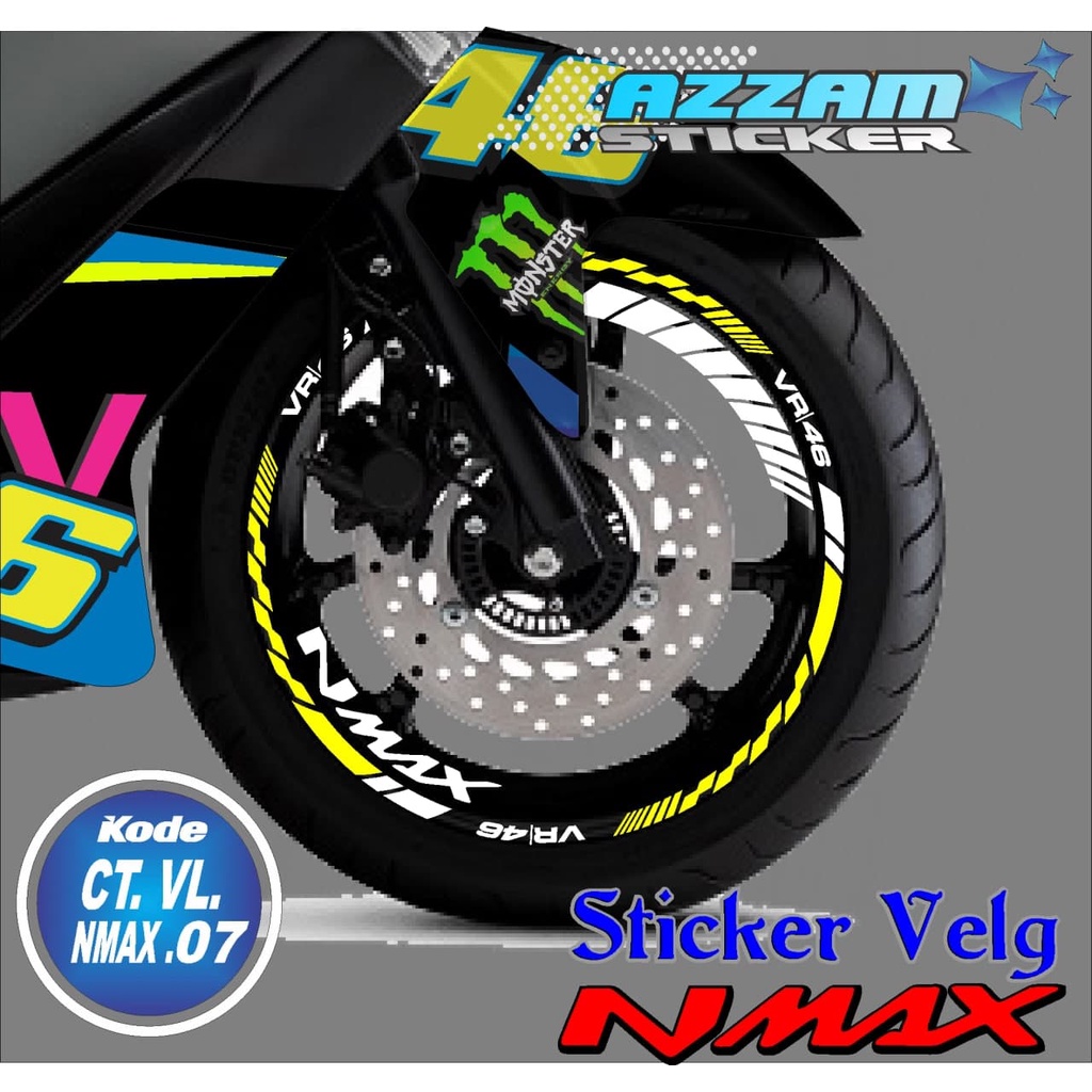 LIST VELG NMAX- STIKER LIST VELG NMAX- LIST PELEK  MOTOR NMAX AZ 07