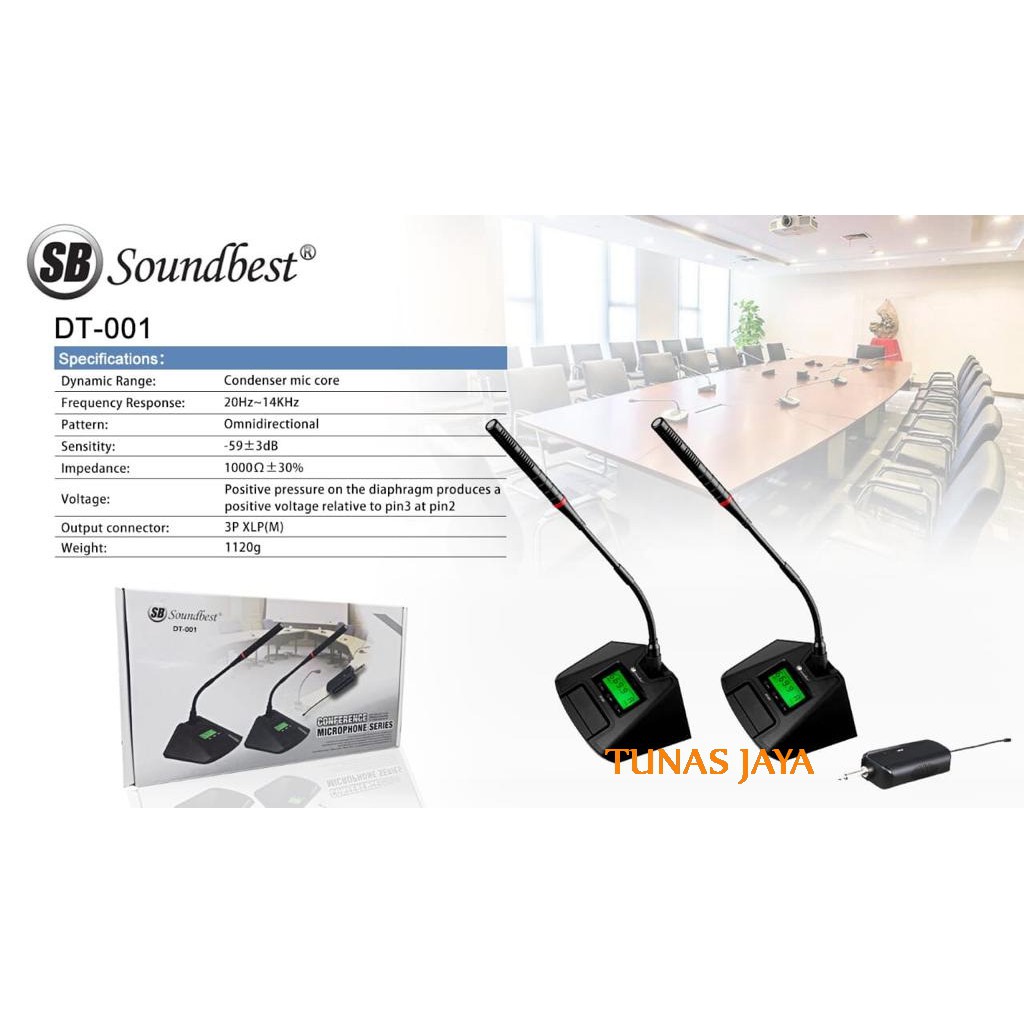 Microphone Wireless Meja Soundbest DT001 Original Conference Soundbest DT 001