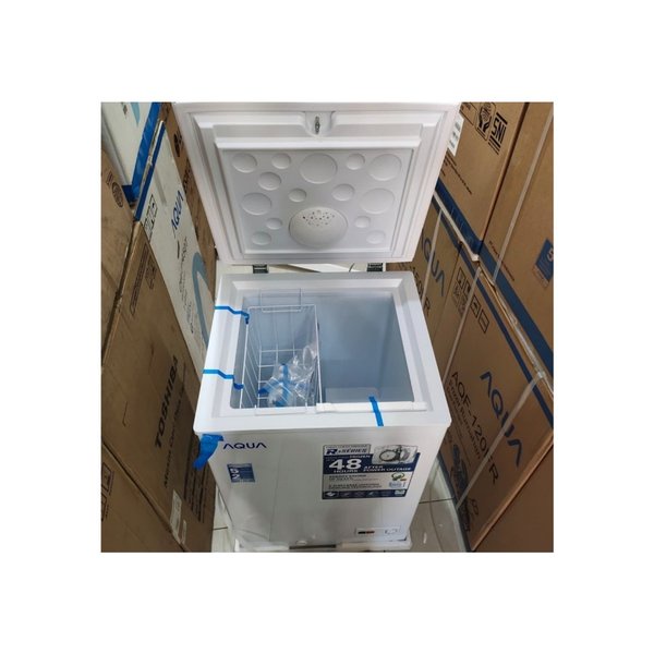 Chest Freezer Aqua - AQF-100 (W) Freezer Box Makanan Beku Daging Lemari Pembeku Makanan Khusus Luar Jabodetabek