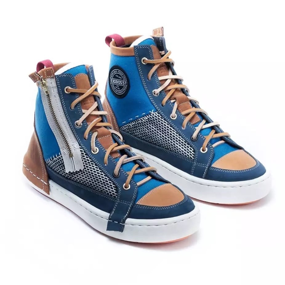 Sepatu Sneaker Kulit Pria Exodos57 - New Galan - Blue