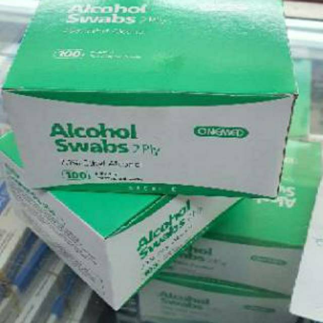 Tisu alkhol /Alkohol swabs/Alcohol swabs/ isi 100pc/Alkohol cair 70%