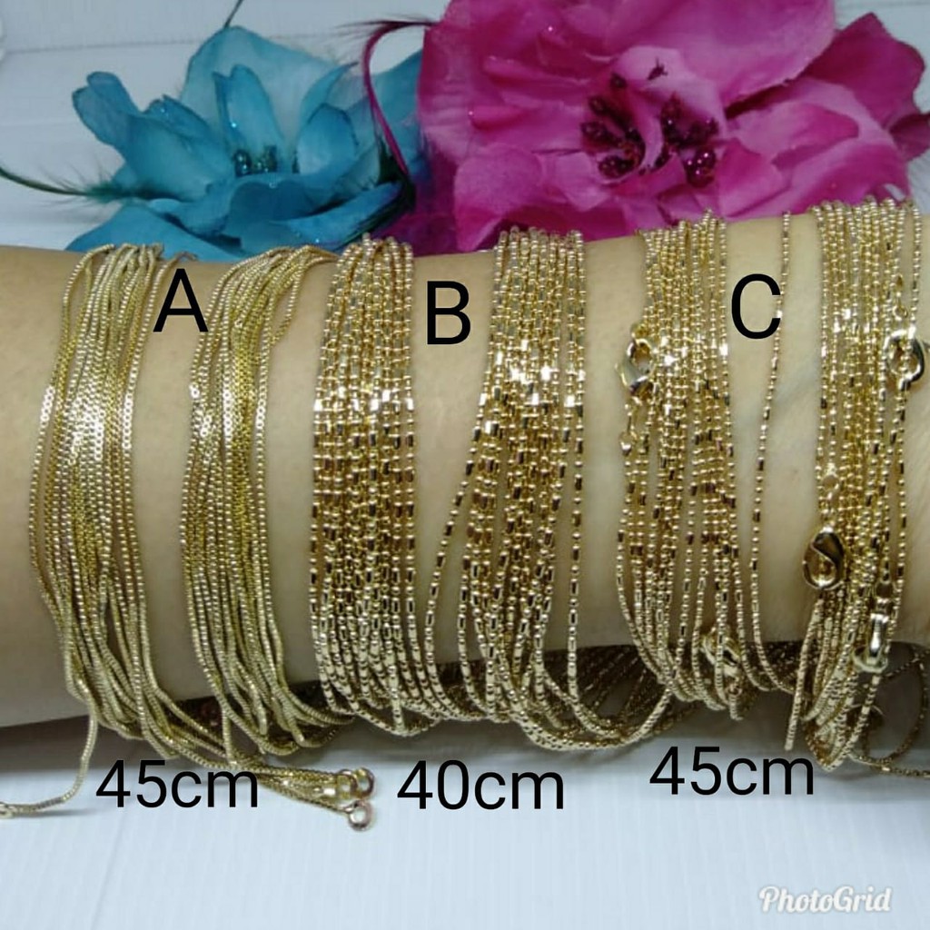 (1 LUSIN) Rantai Kalung Xuping A B C