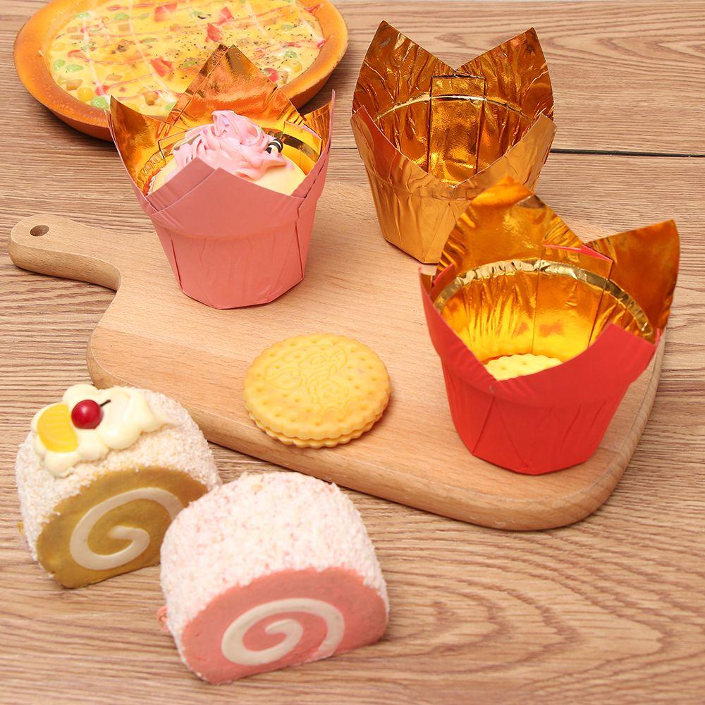 TOP 50pcs Cake Muffin Cups Home &amp; Kitchen Cake Tray Alat Kue Kering Cupcake Liners