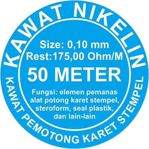 

KAWAT NIKELIN ( 0,10 mm )/KAWAT PEMPOTONG KARET STEMPEL
