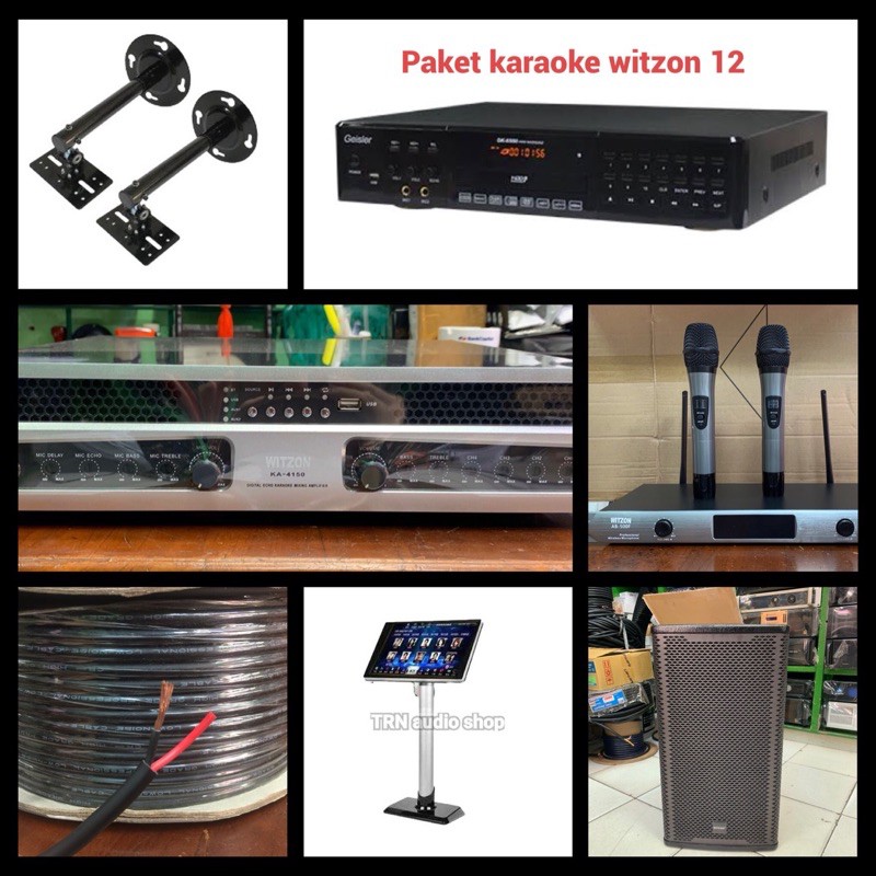 paket karaoke player geisler witzon 12 inch . paket karaoke witzon . paket karaoke geisler