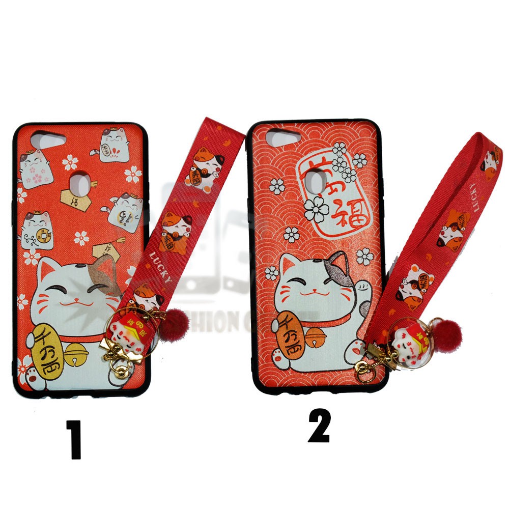 GAMBAR ACAK Anti Crack Case Casing Silikon Oppo A37 Neo 9 A39 A57 A71 A77 F3 F3+ R9S+ F5 Lucky Cat