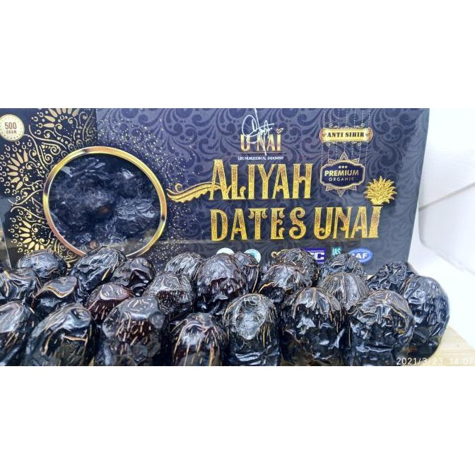 

Kurma Ajwa Aliyah Unai / Kurma Nabi Asli Madinah / 500Gr Organik Lapaklaris389