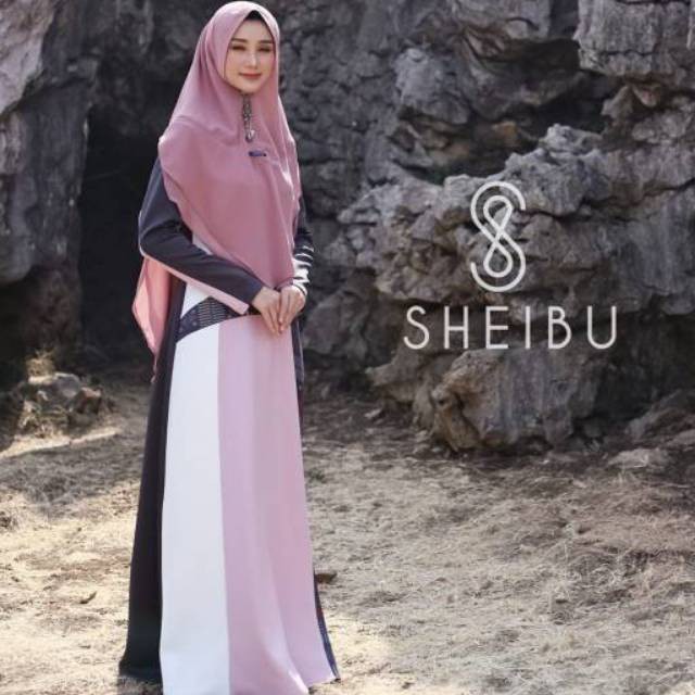 Gamis Diority Pink By Sheibu/pakaian muslim dewasa/gamis wanita/fashion muslim/setelan dress muslim