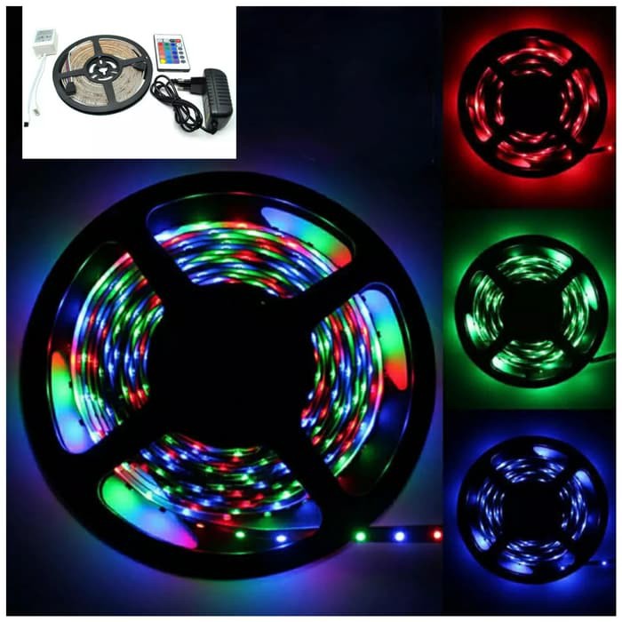 Lampu LED Strip RGB Led SMD 3528 RGB Lampu Roll Led Strip Rgb Set Adaptor,remote,rgb control