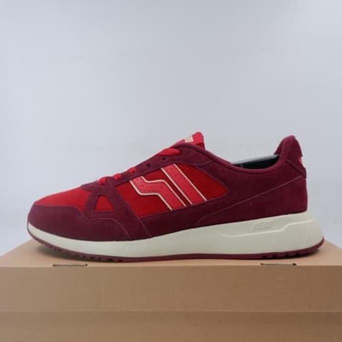 Obral Sepatu Sepatu Casual Piero Rusher Lux Burgundy Off White P10646 Original BNIB