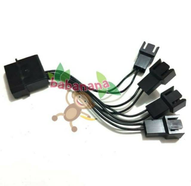 Splitter 1 to 4x 3 Pin fan PWM PC Cable Converter Kabel 14cm