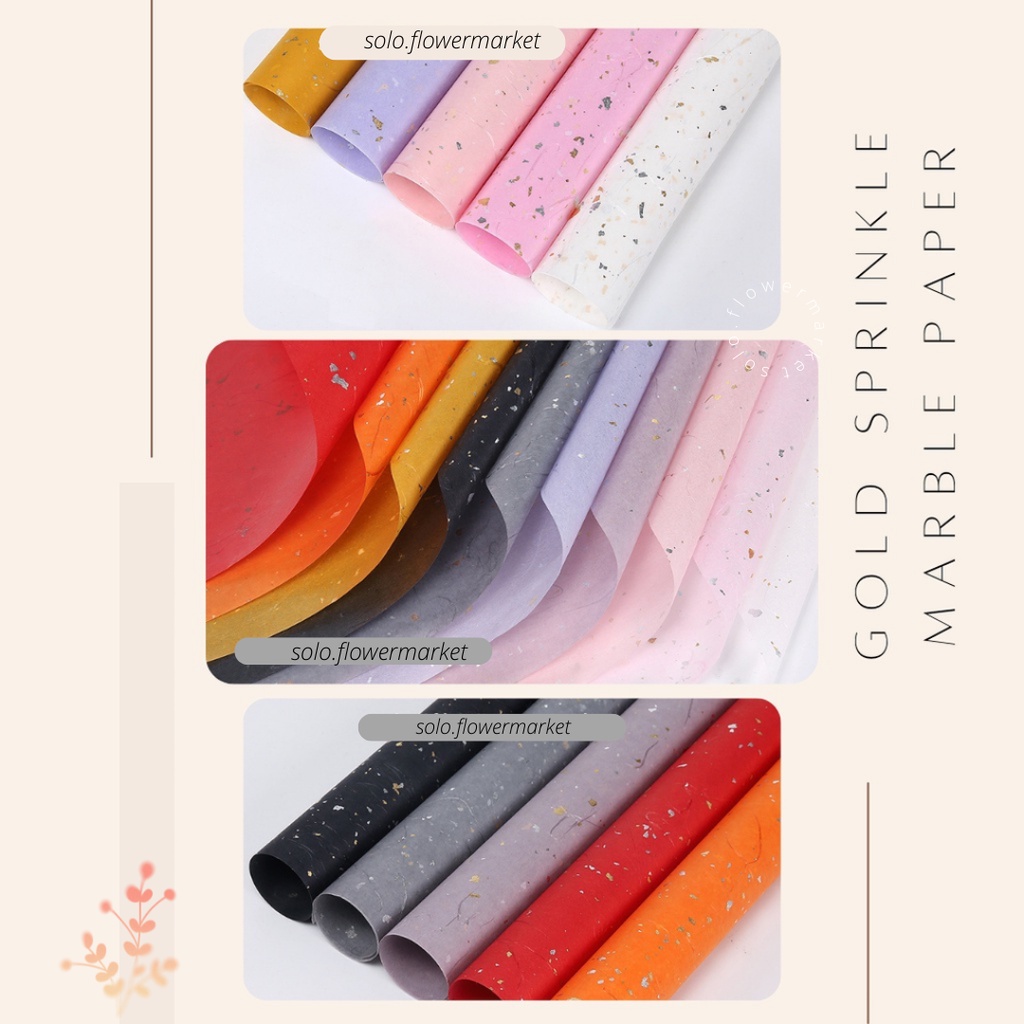 FLOWER WRAPPING GOLD SPRINKLE MOTIF MARBLE GRANITE CELLOPHANE GOLD FLAKES GOLDEN GOLD STAR TILE ROLL