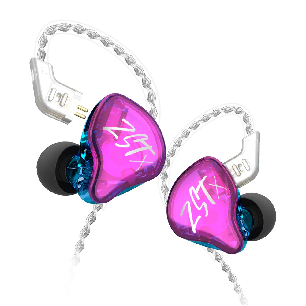 Knowledge Zenith KZ ZST X Dual Driver Earphone with MIC