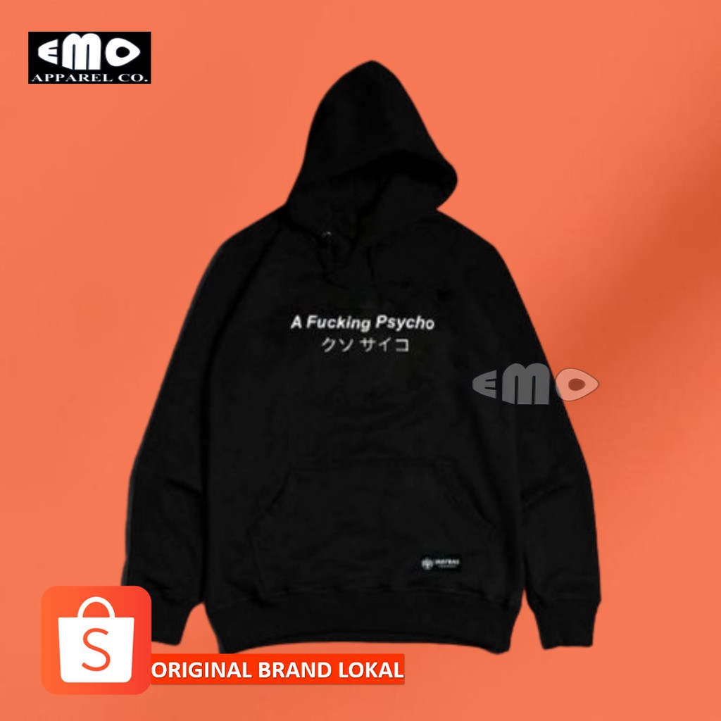 hoodie cowok distro keren kekinian original a fucking psyco