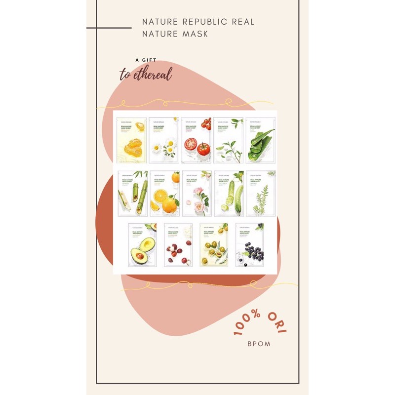 NATURE REPUBLIC Real Nature Sheet Mask | Face Mask | Original