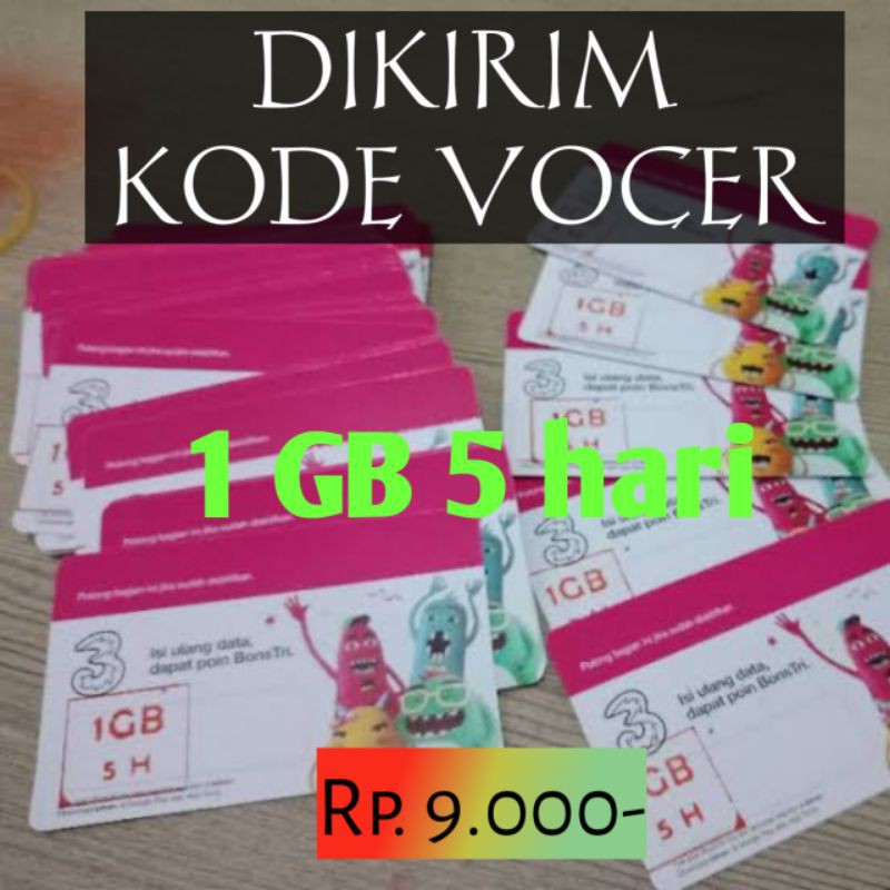 kuota three 1 Gb 5 hari