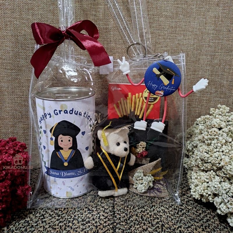 Hampers Wisuda Cewek Cowok Celengan Custom Hardbox gift