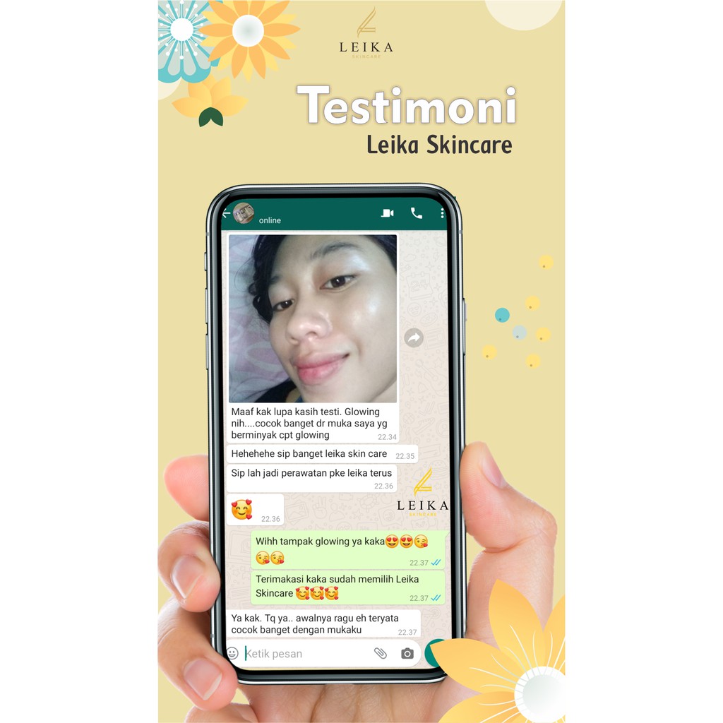 Glowing Day Cream Leika Skincare Aman 100% Resmi BPOM | Leika Skin Care Krim Siang