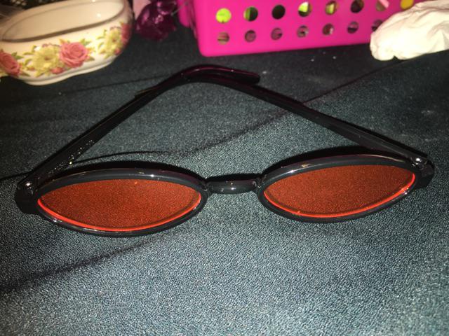 【bayar Di Tempat】kacamata Hitam Import Wanita Model Vintage Frame Plastik Kecil