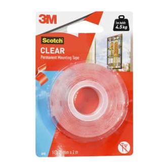 

best seller] 3m Double Tape Transparan Selotip bolak balik isolasi 2.1cmx2mtr