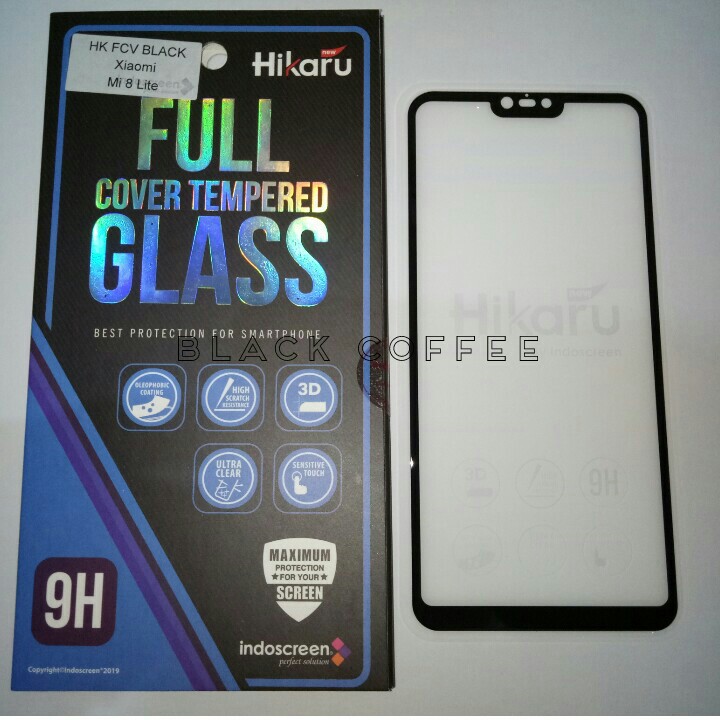 Tempered glass full xioami mi 8 lite screen guard Hikaru FCV