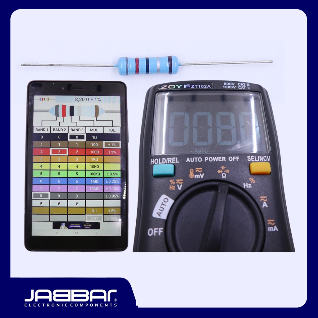 RESISTOR 8E2 OHM 2W 1% DIP (8,20 OHM) - BIRU - 10PCS