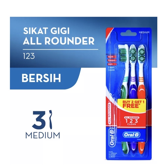 Sikat Gigi Oral-B Clean Black / Soft / Medium