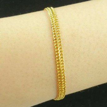Gelang emas asli Kadar 16K / 700 model holo super polos simpel 2 #30519