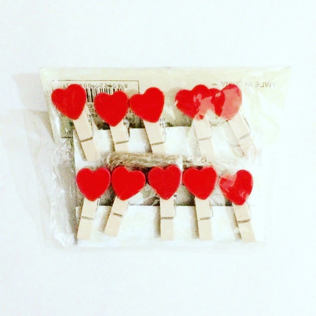 Love Photo Hanger (gantungan Foto Hati Warna Merah)