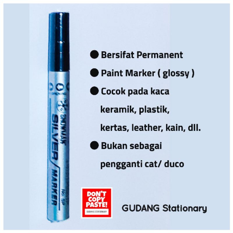 Spidol Permanent Paint Marker Snowman SILVER