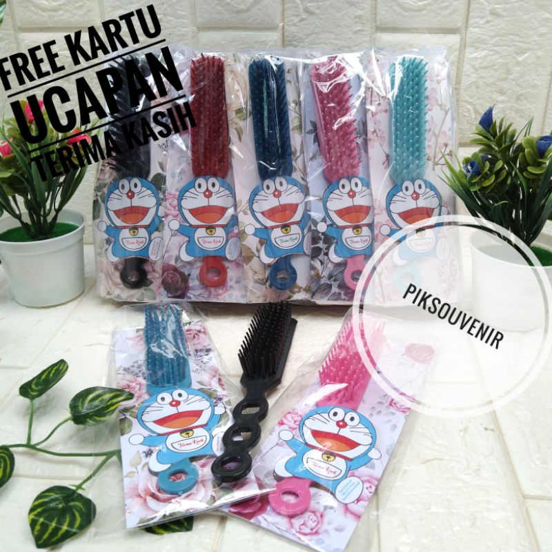 Souvenir 50 Pcs Sisir SIKAT Kemasan ALAS KERTAS MOTIF CANTIK Souvernir Hadiah Pernikahan Sovenir Murah