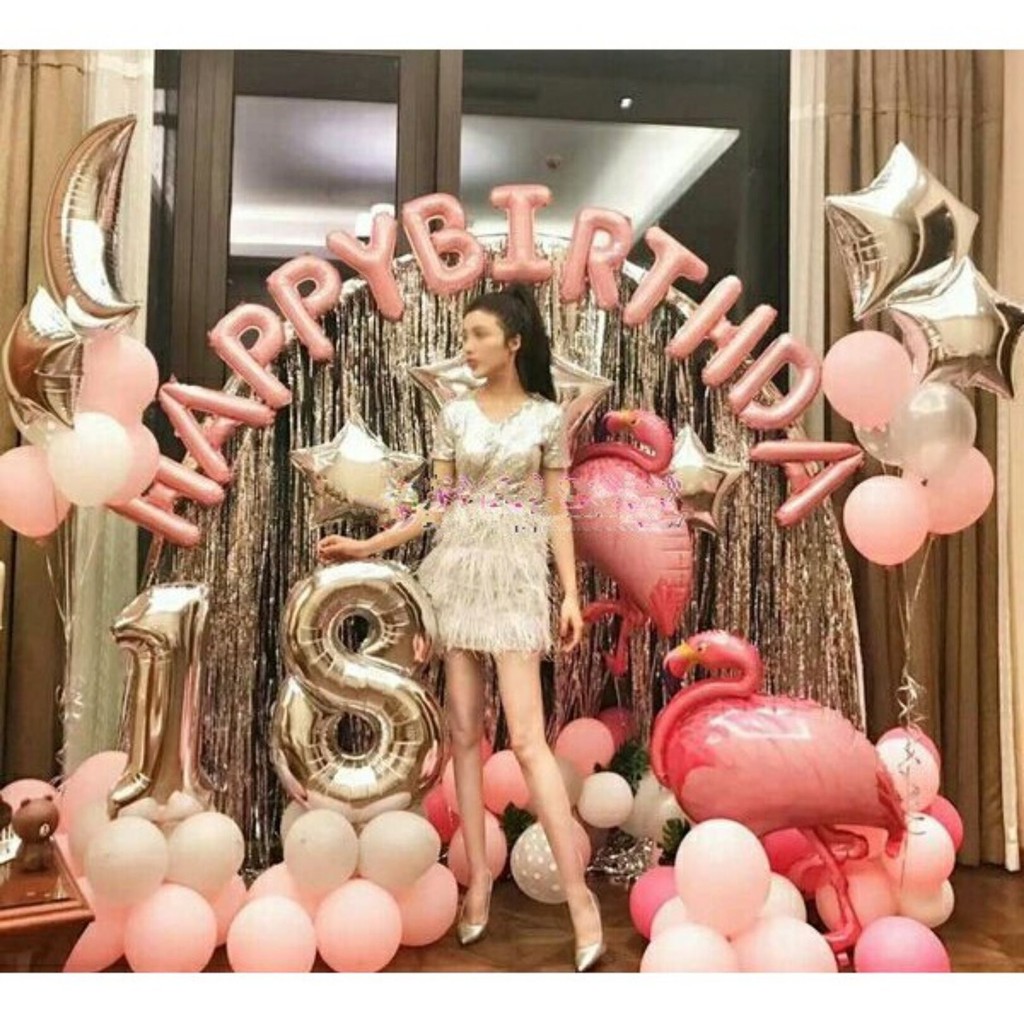 Flamingo pink gadis balon set perlengkapan dekorasi pesta Flamingo pink gadis balon set perlengkapan dekorasi pesta