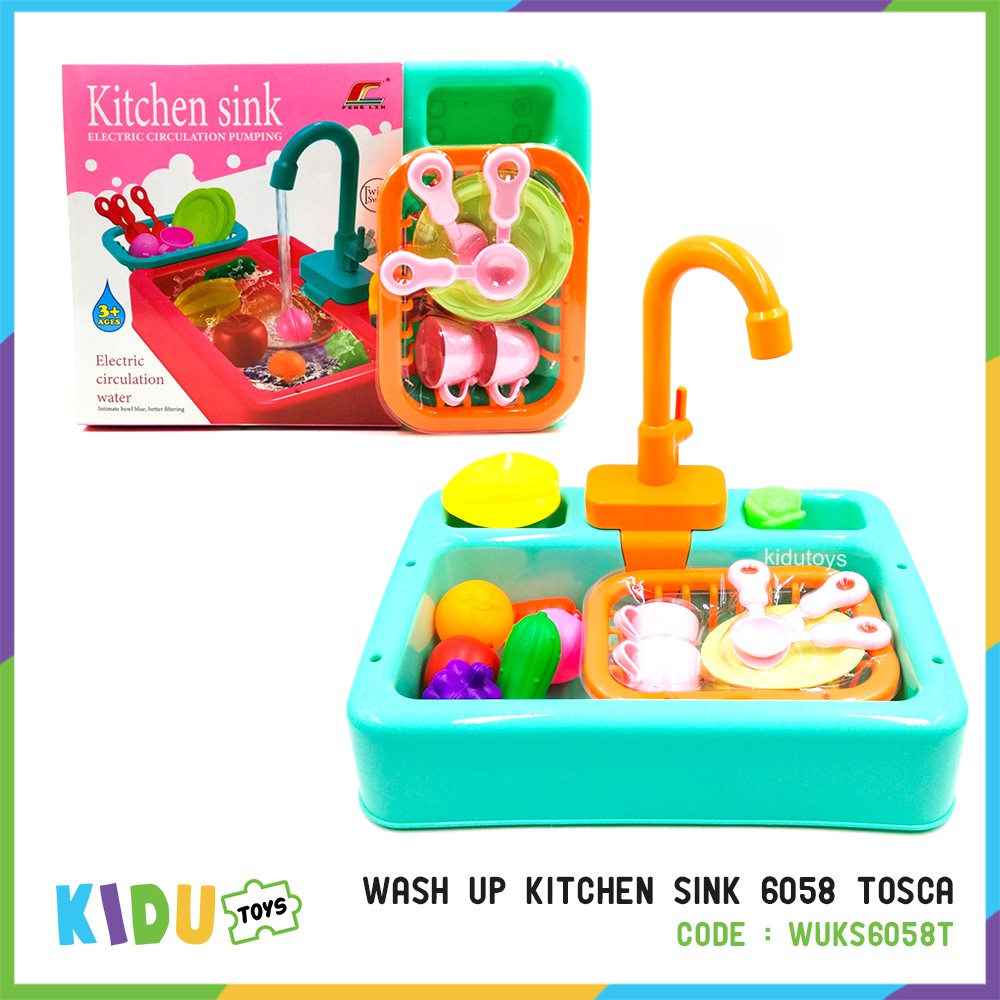 Mainan Anak Wash Up Kitchen Sink 6058 Kidu Toys