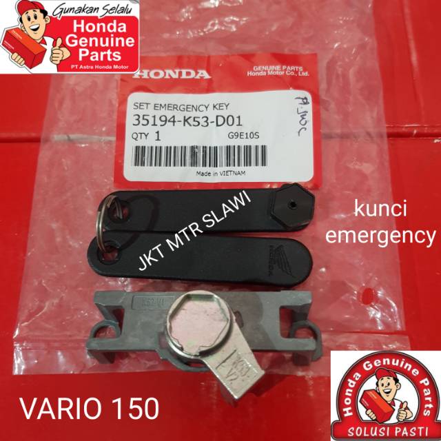 Kunci emergency set emergency key vario 150 2018-2020 ori Honda ori AHM