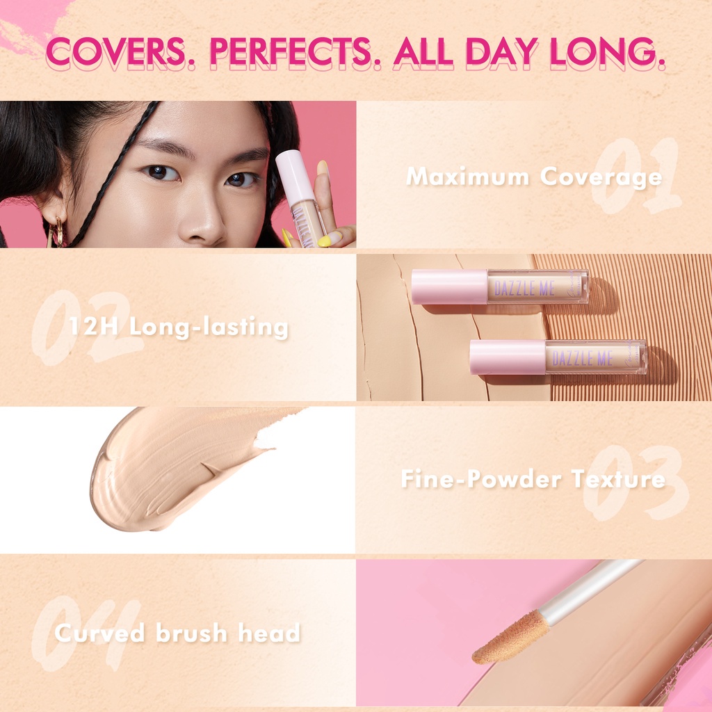 Dazzle Me Our Secret Cover Concealer | Long Lasting | Tahan Lama [ORIGINAL] [TARABABYSTORE]