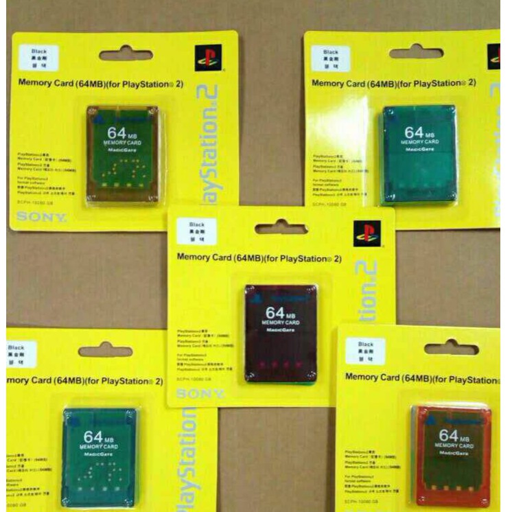 Memory Card 64 mb Lampu Transparan PS2