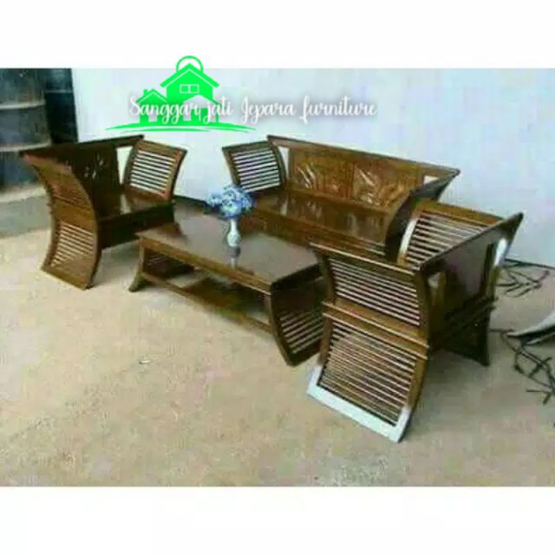 kursi tamu jati minimalis ruji meubel jepara